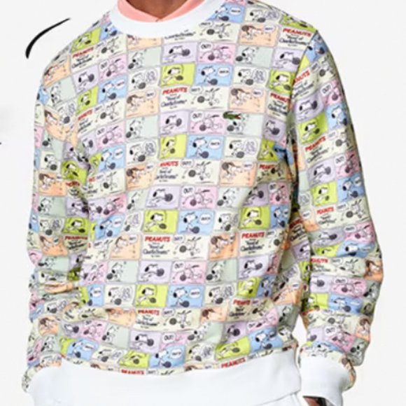 Lacoste Tops Peanuts X Lacoste Snoopy Comic Strip Sweatshirt Poshmark